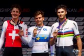 European Championships Munich 2022 - 2022 UEC Road Elite European Championships - Men's ITT - 17/08/2022 - Stefan Bissegger (SUI) - Stefan Kung (SUI) - Filippo Ganna (ITA) - photo Luca Bettini/UEC/SprintCyclingAgency?2022